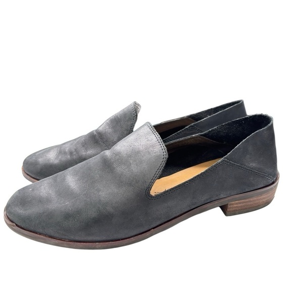 LUCKY BRAND Cahill Womens Shoe Sz 8.5 Loafers Black Leather Slip On Convertible - Picture 2 of 9